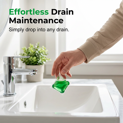 🥳2026 HOT SALE🥳💞50K+ SOLD!🏠💧 50% OFF! Drain Deodorizer Pods – Bio‑enzyme formula neutralizes smells at the source. Instant fresh scent, no harsh chemicals. Say goodbye to embarrassing odours. 🚰✅