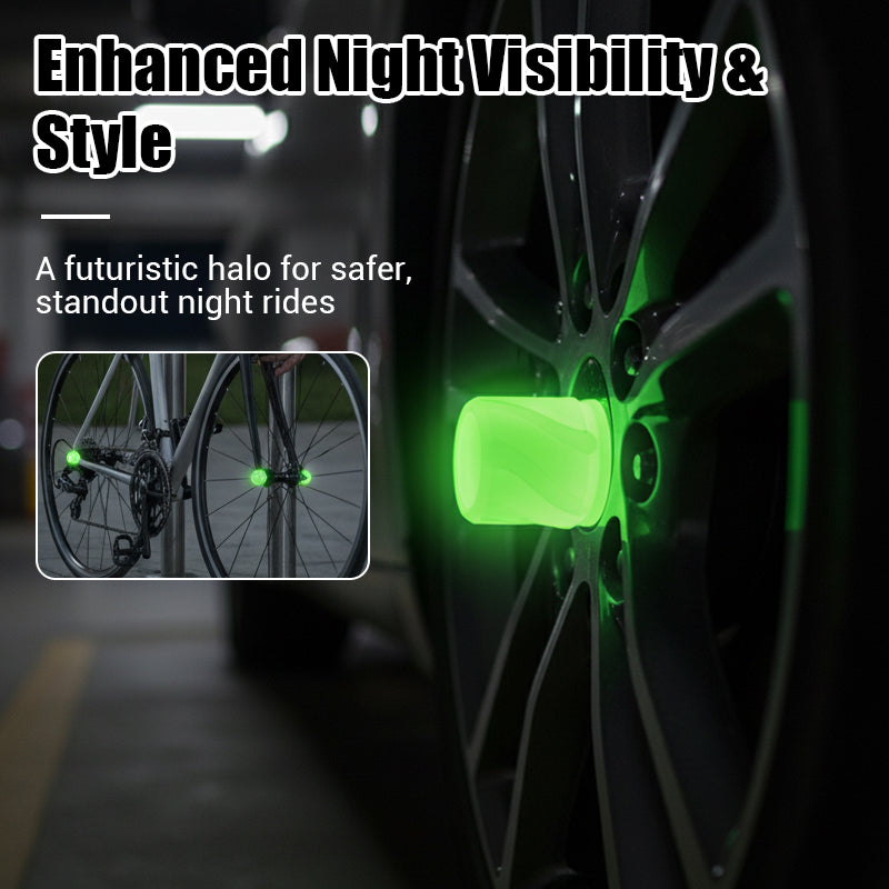 📢📢50% OFF !! ⏰🌟 2026 Sale — Over 57,500 Sold! 🚗 4PCS Glow-in-The-Dark Car Tire Valve Cap