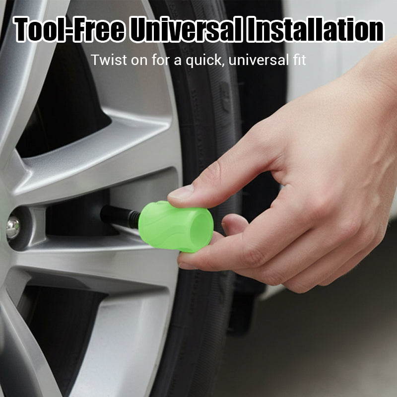 📢📢50% OFF !! ⏰🌟 2026 Sale — Over 57,500 Sold! 🚗 4PCS Glow-in-The-Dark Car Tire Valve Cap