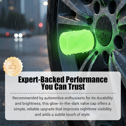 📢📢50% OFF !! ⏰🌟 2026 Sale — Over 57,500 Sold! 🚗 4PCS Glow-in-The-Dark Car Tire Valve Cap