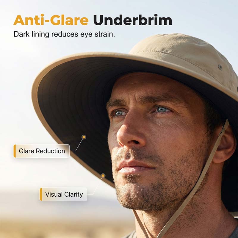 UPF 50+ Wide Brim Sun Hat with Neck Flap