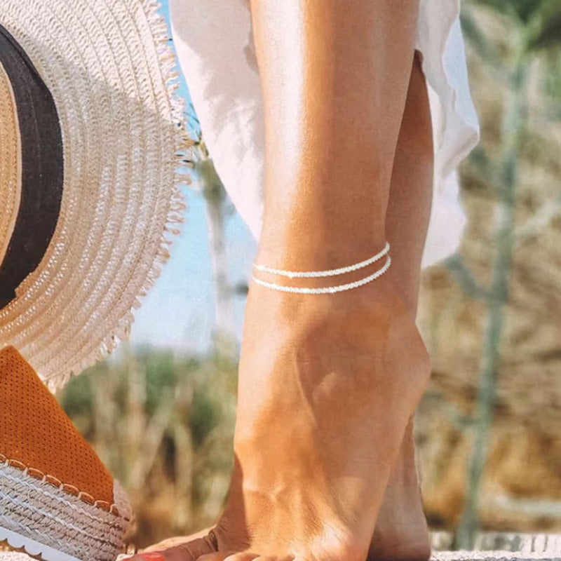 🎁New Arrivals 49% OFF💥Dainty Layered Waterproof Anklet