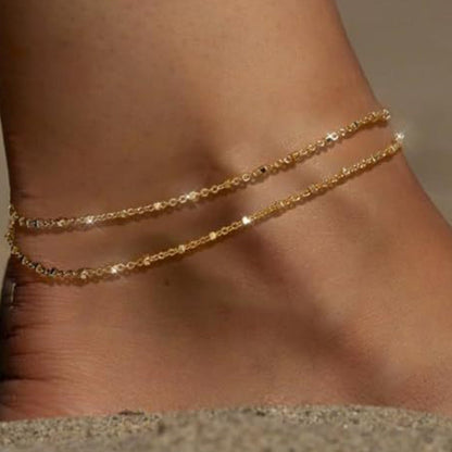🎁New Arrivals 49% OFF💥Dainty Layered Waterproof Anklet