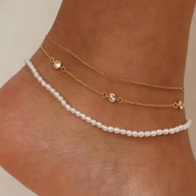 🎁New Arrivals 49% OFF💥Dainty Layered Waterproof Anklet
