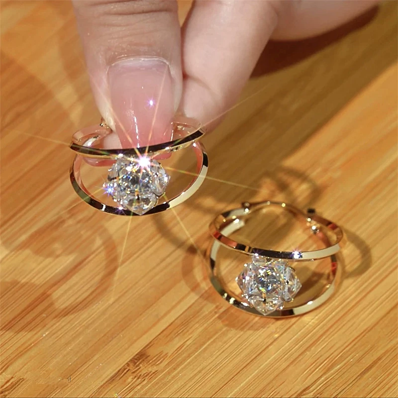 💖👍Double Hoop Sparkling Zirconia Ball Earrings