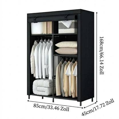 🧥49% OFF NOW! Easy‑to‑Assemble Portable Non‑Woven Fabric Wardrobe, Large‑Capacity Freestanding Closet, Sturdy Frame, Multi‑Compartment Storage for Clothes, Bedding & Household Items