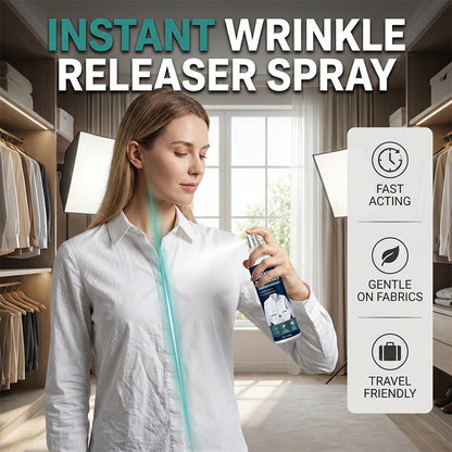 👔 BUY 1 GET 1 FREE! ✨ Instant wrinkle release – no iron, travel-ready, static-free & fresh.