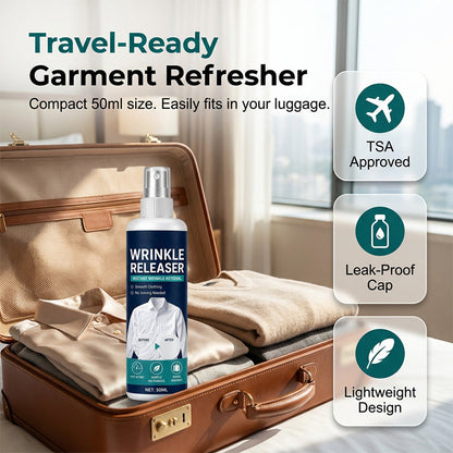 👔 BUY 1 GET 1 FREE! ✨ Instant wrinkle release – no iron, travel-ready, static-free & fresh.