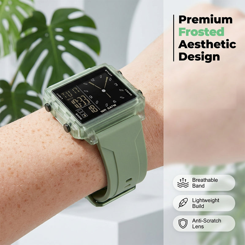 ⌚ 48% OFF NOW! 💥 Water-Resistant Transparent Digital Watch – 50M, luminous display & hybrid design – Perfect for sports & daily wear ✨