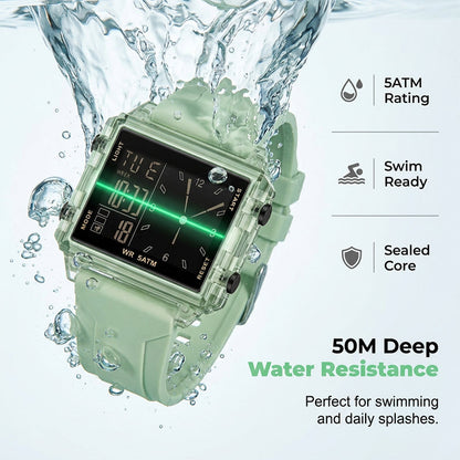 ⌚ 48% OFF NOW! 💥 Water-Resistant Transparent Digital Watch – 50M, luminous display & hybrid design – Perfect for sports & daily wear ✨