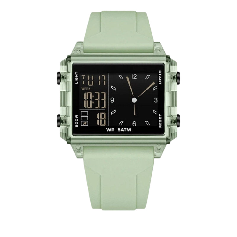 ⌚ 48% OFF NOW! 💥 Water-Resistant Transparent Digital Watch – 50M, luminous display & hybrid design – Perfect for sports & daily wear ✨