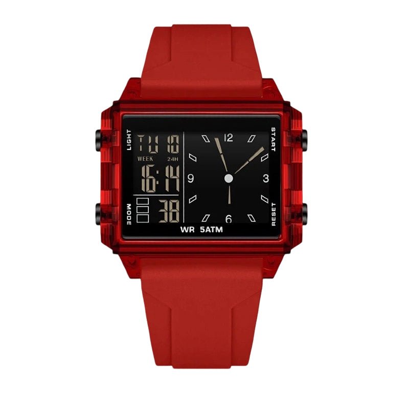 ⌚ 48% OFF NOW! 💥 Water-Resistant Transparent Digital Watch – 50M, luminous display & hybrid design – Perfect for sports & daily wear ✨