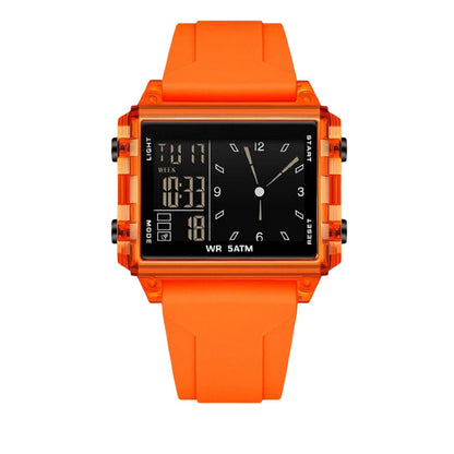 ⌚ 48% OFF NOW! 💥 Water-Resistant Transparent Digital Watch – 50M, luminous display & hybrid design – Perfect for sports & daily wear ✨