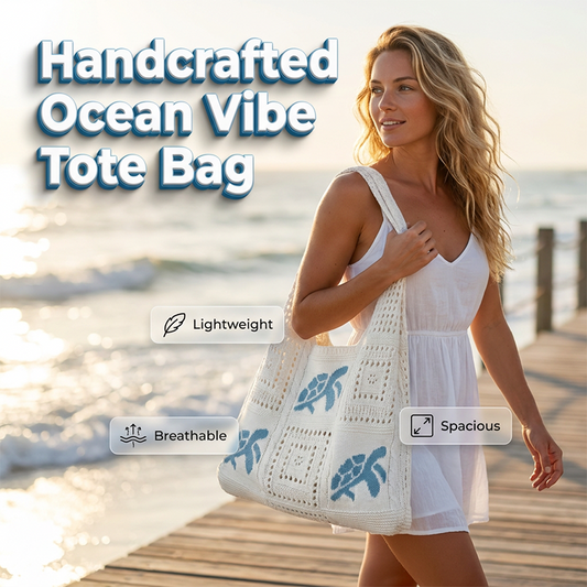 🏆LAST DAY SALE 47% OFF🔥Turtle Pattern Crochet Tote Bag