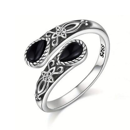 ⏳Limited-time 50% off⏰Vintage Adjustable Open Ring with Teardrop Glowing Zircon💧💍