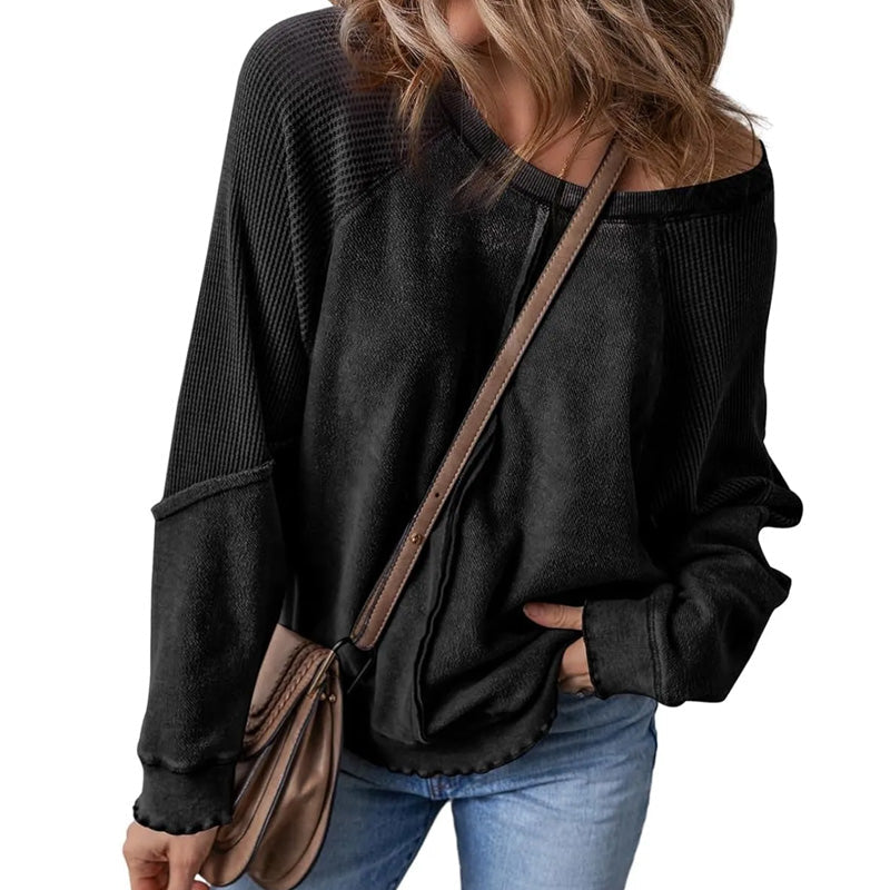 📢📢40% OFF !! ⏰Women’s Casual Round Neck & Long Sleeve Top