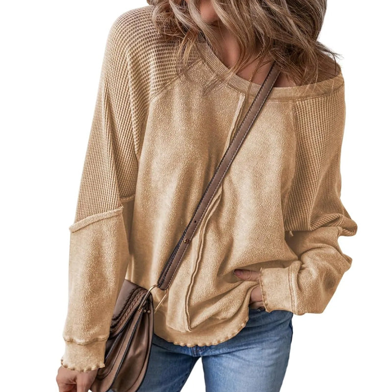 📢📢40% OFF !! ⏰Women’s Casual Round Neck & Long Sleeve Top