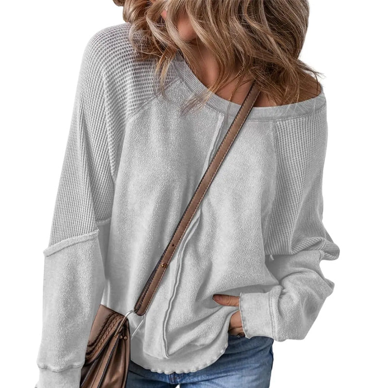 📢📢40% OFF !! ⏰Women’s Casual Round Neck & Long Sleeve Top