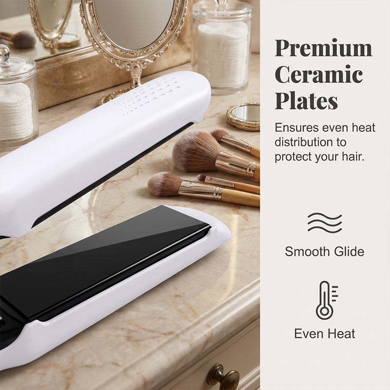 Up to 45% OFF💇‍♀️2-in-1 Hair Straightener and Curler with Negative Ionic Care