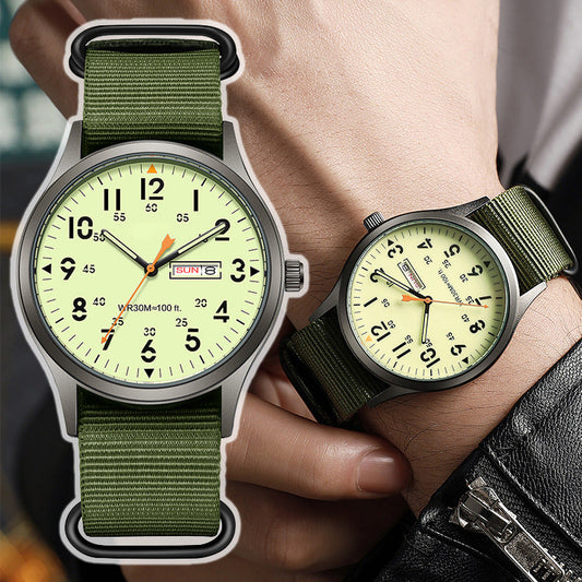 🎁2026 New Arrivals 45% OFF💥Men's Quartz Watch with Luminous Display – Dual Glow, 30M Water Resistant, Date Window 🕶️