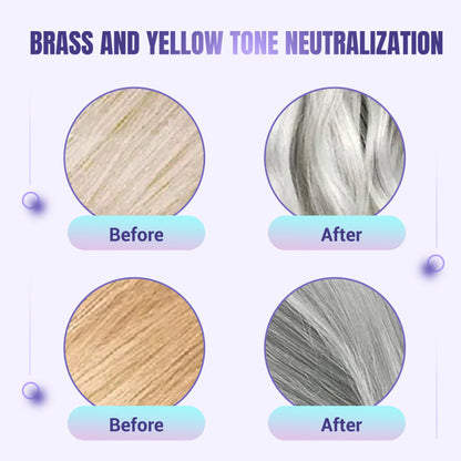 👱‍♀️Want to lighten your hair color?Your hair needs urgent care!Moisturizing Purple Hair Mask with Long-Lasting Scent