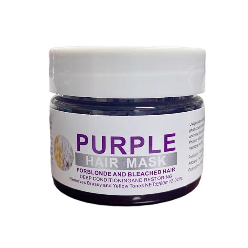 👱‍♀️Want to lighten your hair color?Your hair needs urgent care!Moisturizing Purple Hair Mask with Long-Lasting Scent