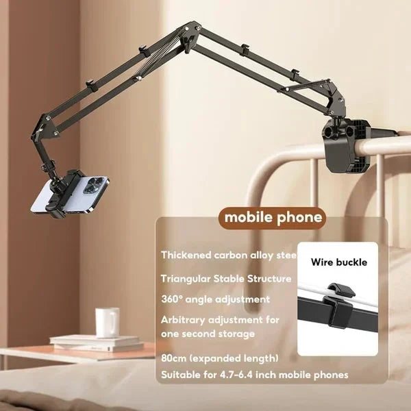 📢📢40% OFF !! ⏰🤖 Hidden tablet stand – fits gaps, 4 joints, 360° rotation, hands-free!