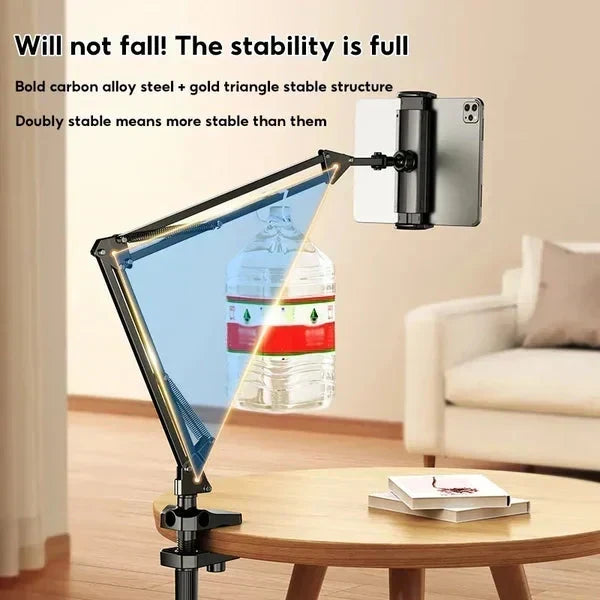 📢📢40% OFF !! ⏰🤖 Hidden tablet stand – fits gaps, 4 joints, 360° rotation, hands-free!