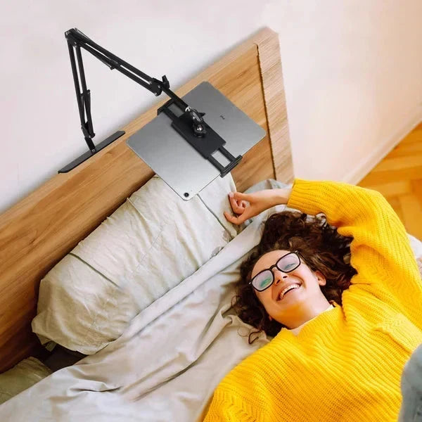 📢📢40% OFF !! ⏰🤖 Hidden tablet stand – fits gaps, 4 joints, 360° rotation, hands-free!