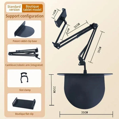 📢📢40% OFF !! ⏰🤖 Hidden tablet stand – fits gaps, 4 joints, 360° rotation, hands-free!