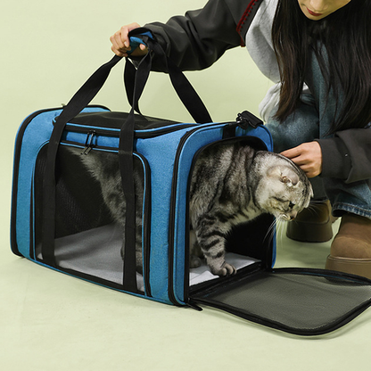 🏆LAST DAY 45% OFF🐾Large Foldable Mesh Cat Carrier Bag