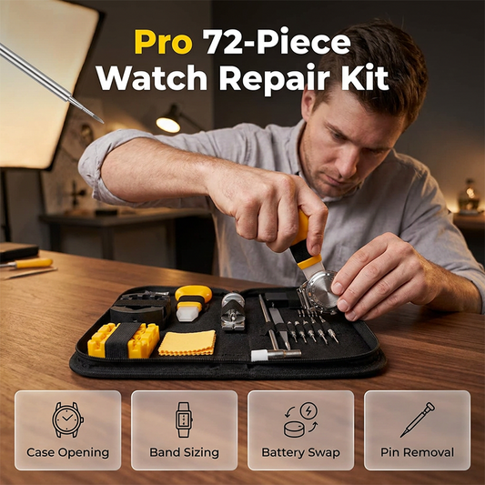 📢📢48% OFF !! ⏰ Complete 72-Piece Watch Repair Kit ⌚ Everything You Need to Fix, Adjust & Revive Your Watch – All in One Box ✨