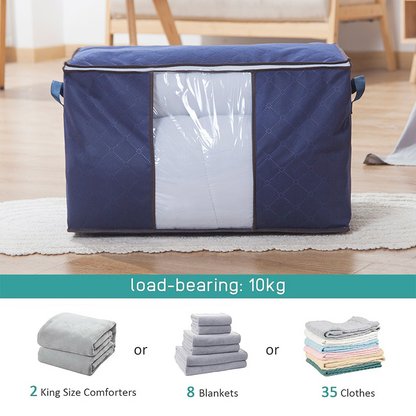 🏆Last Day Sale ONLY ￡9.99!!🔥90L Heavy-Duty Storage Bag🏆Mothproof & Airtight with Clear Window🛏️ Thick, Airtight & Moving-Ready! 🇬🇧🧳