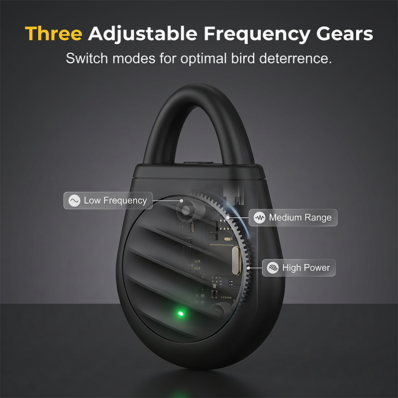 No more trouble from birds, beasts and locusts！Portable Ultrasonic Bird Repellent Keychain