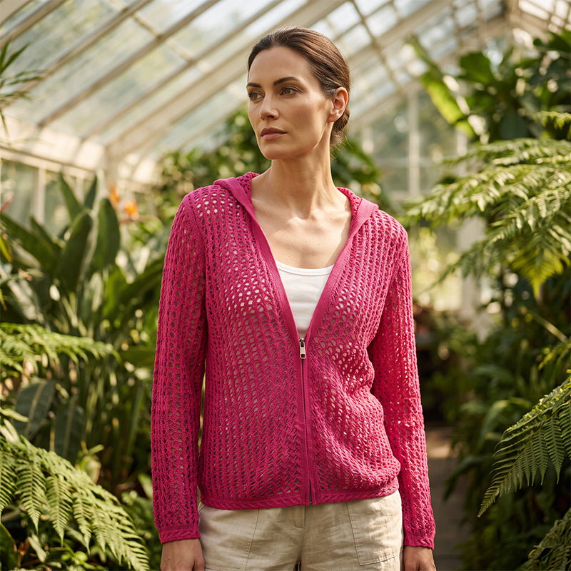 🎉 2026 Sale — Over 22,000 Sold 🧥 Women's Open-Knit Zip-Up Cardigan Lightweight 🌸