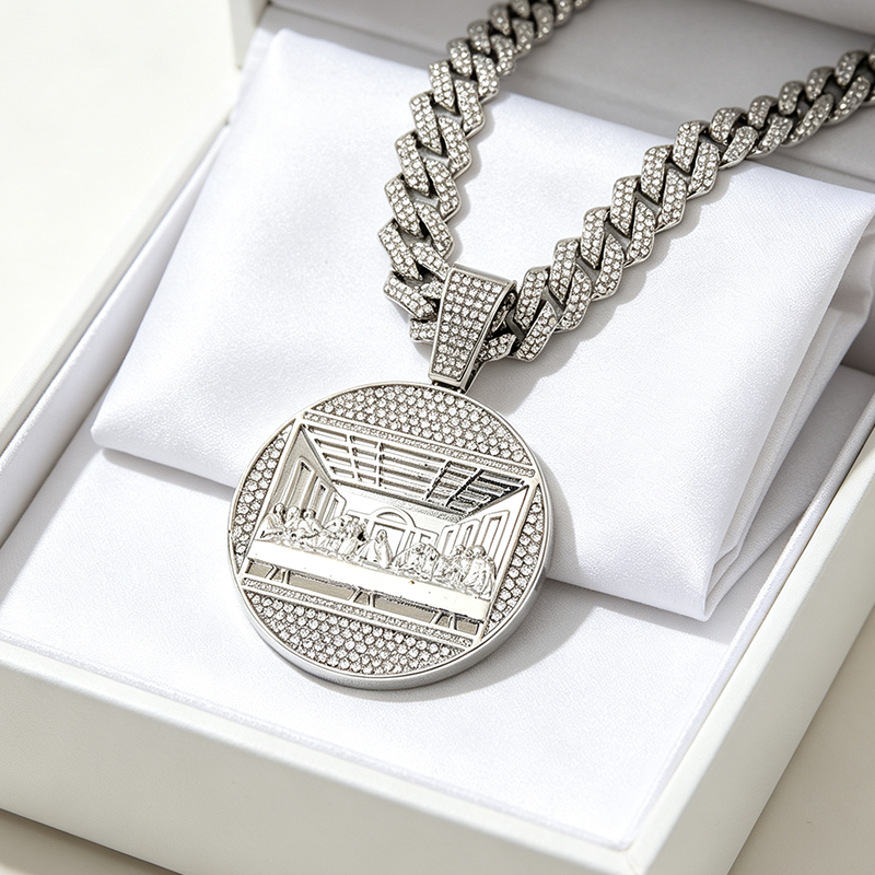 📢📢40% OFF !! ⏰Statement Cuban Pendant Chain Necklace