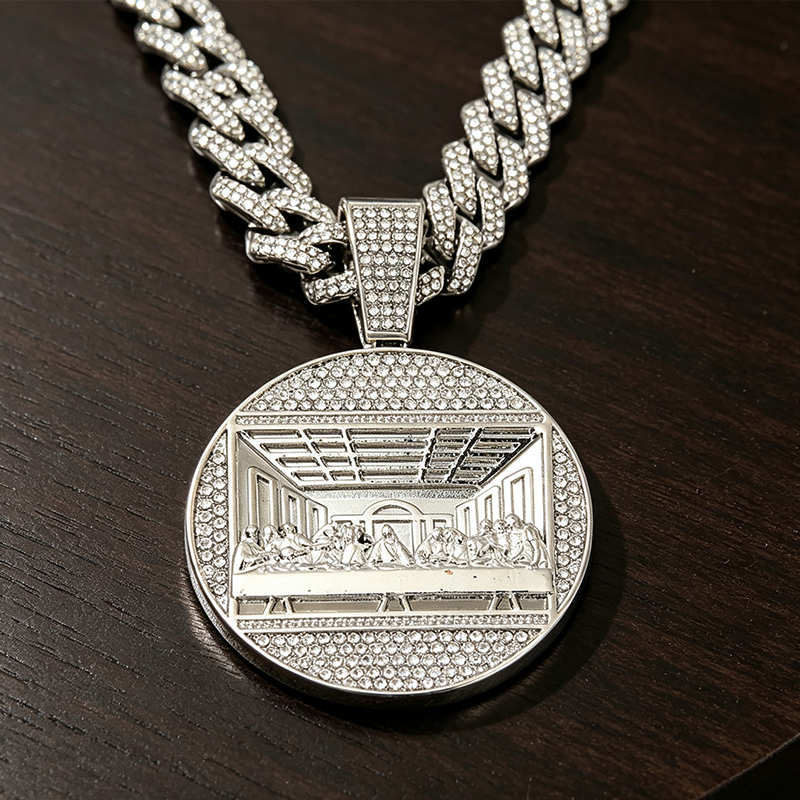 📢📢40% OFF !! ⏰Statement Cuban Pendant Chain Necklace