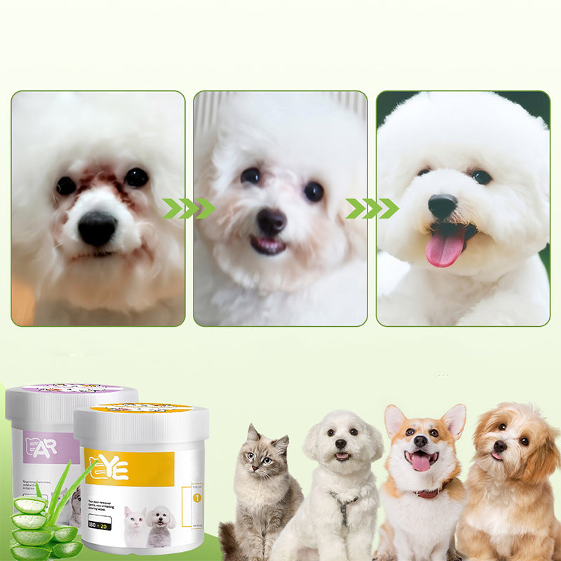 🥳2026 HOT SALE🥳💞50K+ SOLD!🐾🌿 50% OFF! Natural Plant‑Based Pet Wipes – Aloe vera & glycerin, pH‑balanced. Gently removes tear stains & earwax. Safe for daily use! 🧻✨