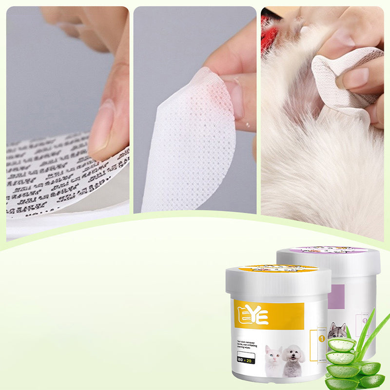 🥳2026 HOT SALE🥳💞50K+ SOLD!🐾🌿 50% OFF! Natural Plant‑Based Pet Wipes – Aloe vera & glycerin, pH‑balanced. Gently removes tear stains & earwax. Safe for daily use! 🧻✨