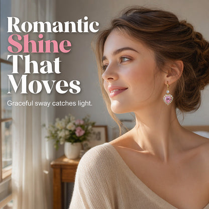 💖 Sparkling Heart-Shaped Drop Earrings