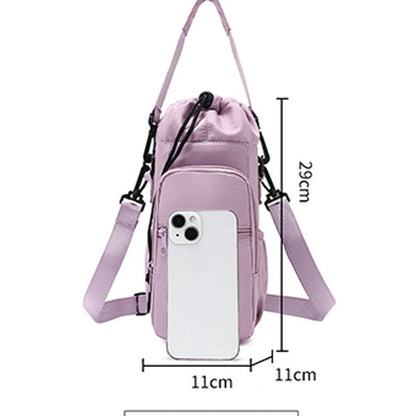 🏆 Last Day Special Price £9.99 ! 🚶Water Bottle Carrier Bag with Phone Pockets