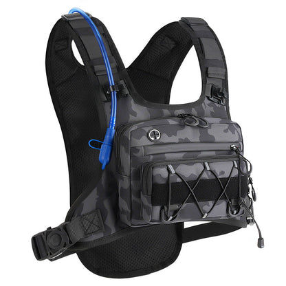 🔥Hot Sale 50% OFF🔥Front & Back Cycling Vest Pack for Men – Hydration Ready, 3L Storage, Breathable Mesh 🏃