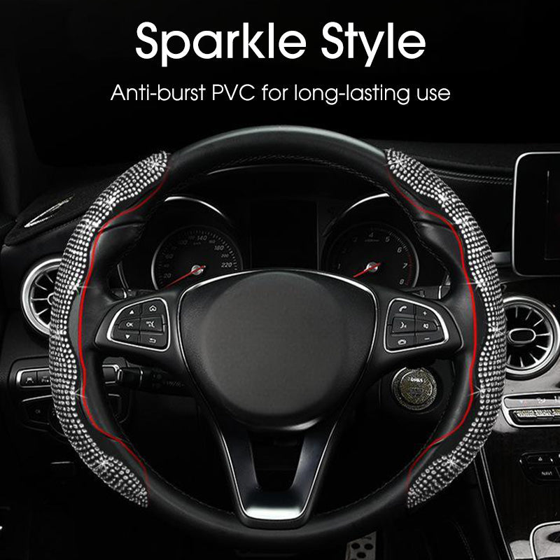 📢📢40% OFF !! ⏰Rhinestones Bling Cover for Auto Steering Wheels