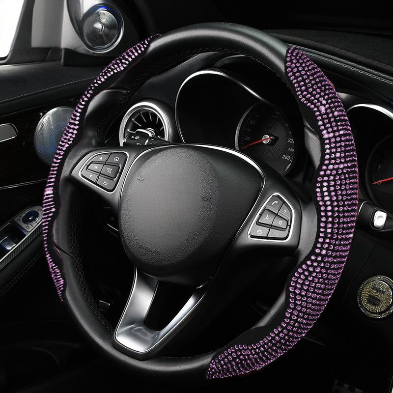 📢📢40% OFF !! ⏰Rhinestones Bling Cover for Auto Steering Wheels