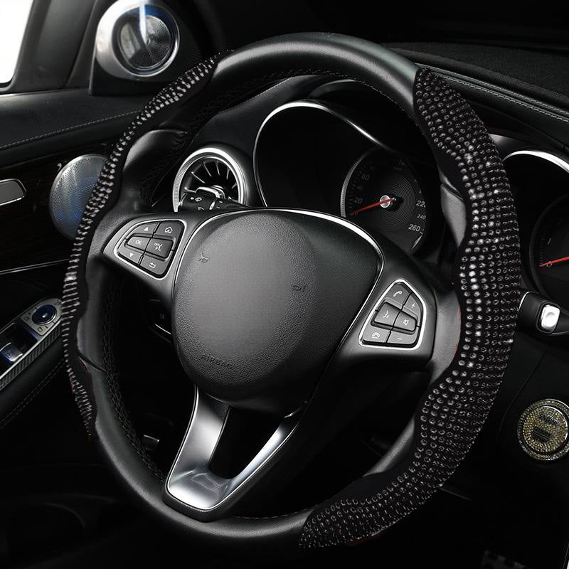 📢📢40% OFF !! ⏰Rhinestones Bling Cover for Auto Steering Wheels