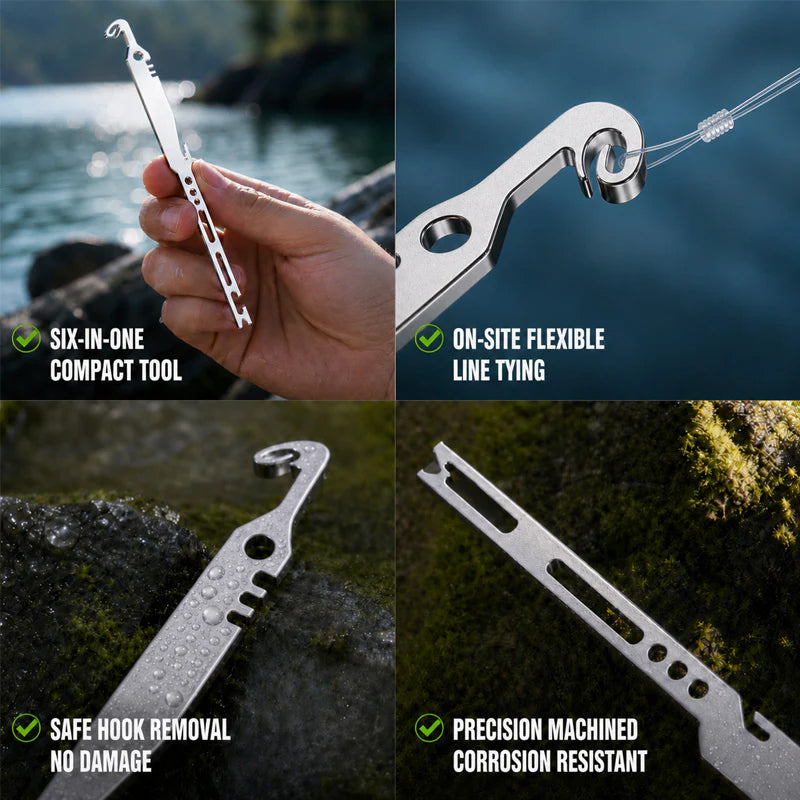🔥Hot Sale 50% OFF🎨6-in-1 Stainless Steel Fishing Multi Tool Hook Remover and Knot Tyer