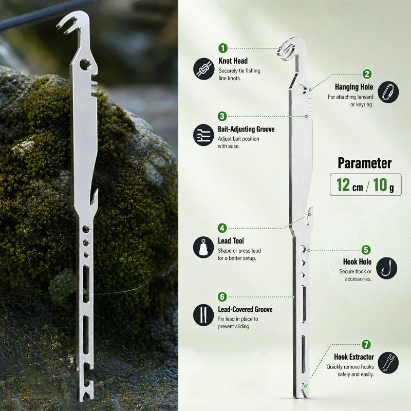 🔥Hot Sale 50% OFF🎨6-in-1 Stainless Steel Fishing Multi Tool Hook Remover and Knot Tyer
