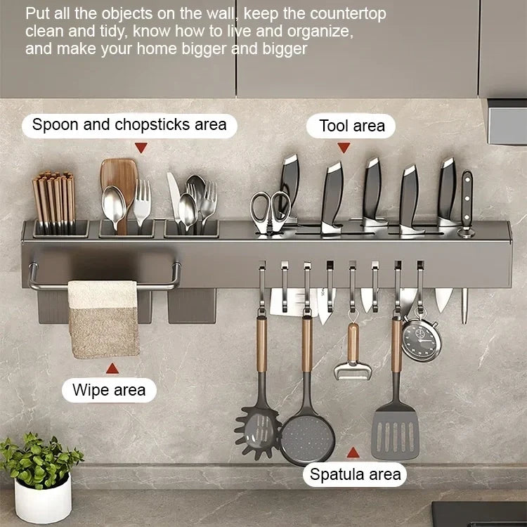 🍽Kitchen storage essentials 🔥50% limited discount！👨🏻‍🍳Clear messy countertops in one go！Multifunctional Kitchen Chopstick Cage & Knife Holder