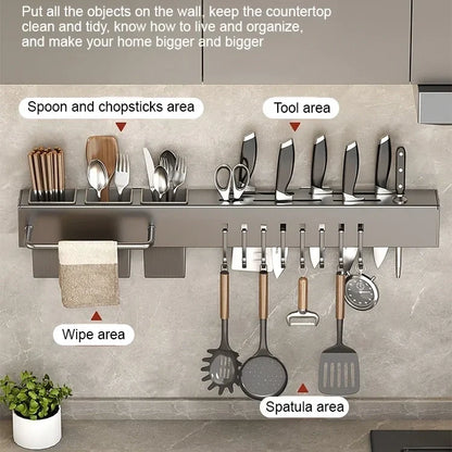 🍽Kitchen storage essentials 🔥50% limited discount！👨🏻‍🍳Clear messy countertops in one go！Multifunctional Kitchen Chopstick Cage & Knife Holder