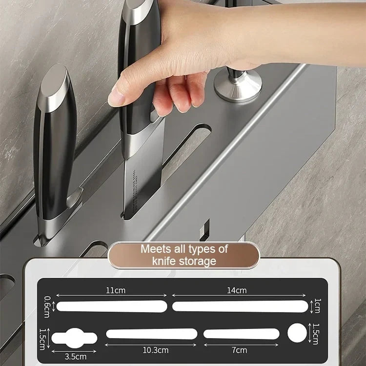 🍽Kitchen storage essentials 🔥50% limited discount！👨🏻‍🍳Clear messy countertops in one go！Multifunctional Kitchen Chopstick Cage & Knife Holder